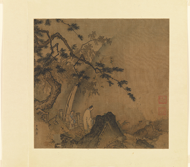 Ma Yuan, Scholar viewing a waterfall, Southern Song, Collection of the Metropolitan Museum, New York